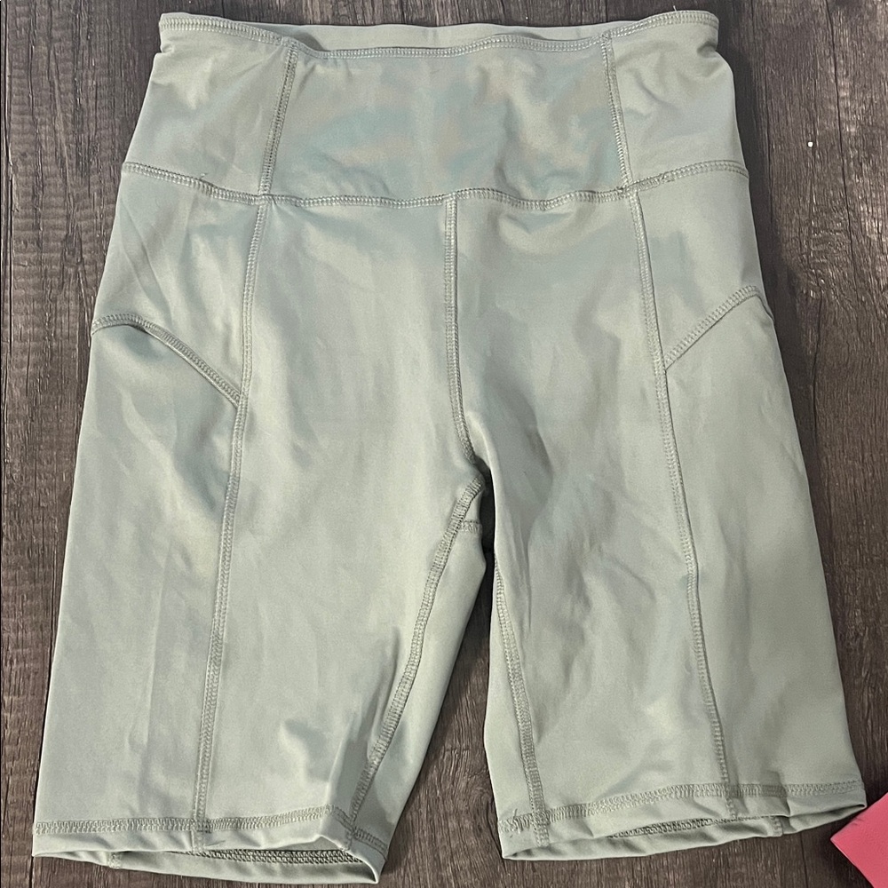 Women's Light Green Bike Shorts
